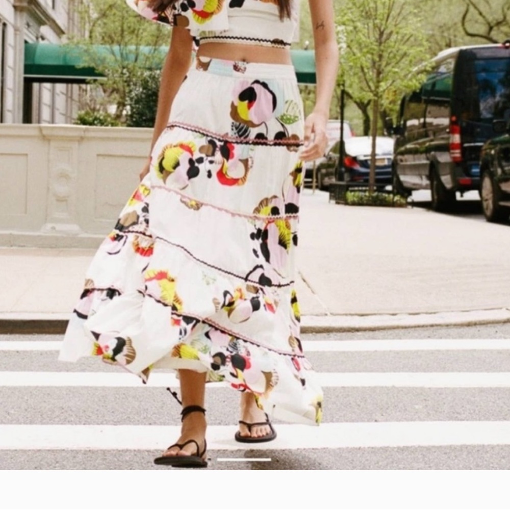 Zara floral maxi skirt